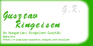 gusztav ringeisen business card